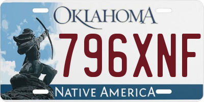 OK license plate 796XNF