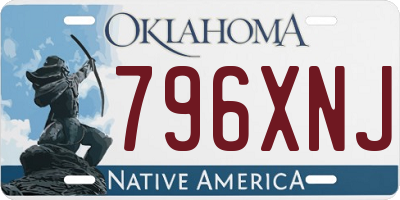 OK license plate 796XNJ