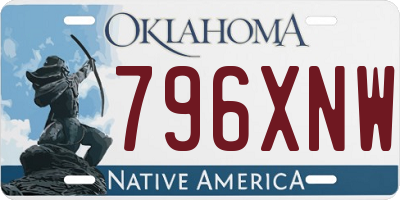 OK license plate 796XNW