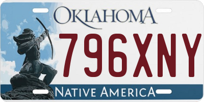 OK license plate 796XNY