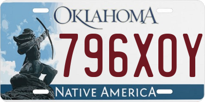 OK license plate 796XOY