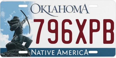 OK license plate 796XPB
