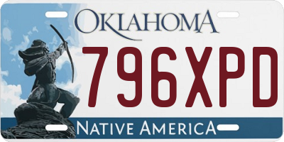 OK license plate 796XPD