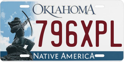 OK license plate 796XPL