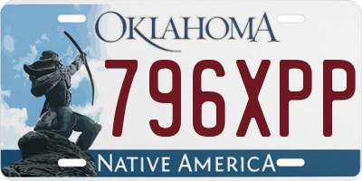 OK license plate 796XPP
