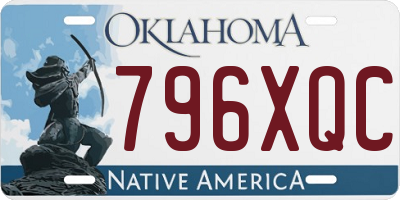 OK license plate 796XQC