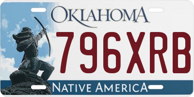 OK license plate 796XRB