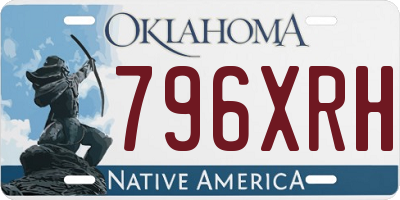 OK license plate 796XRH
