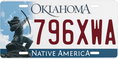 OK license plate 796XWA