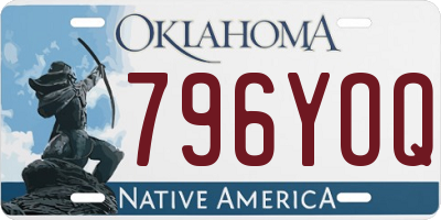 OK license plate 796YOQ