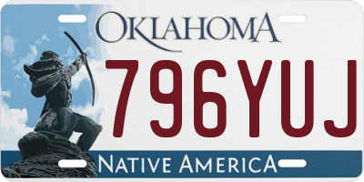 OK license plate 796YUJ