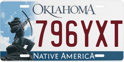OK license plate 796YXT