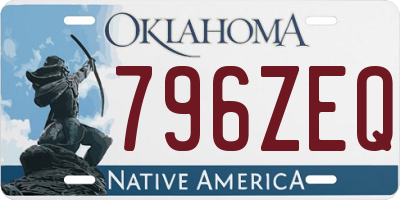 OK license plate 796ZEQ