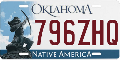 OK license plate 796ZHQ