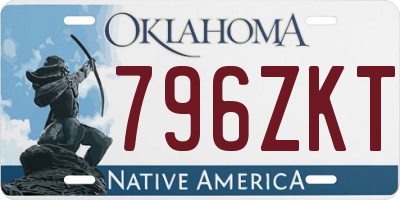 OK license plate 796ZKT