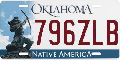 OK license plate 796ZLB