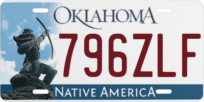 OK license plate 796ZLF