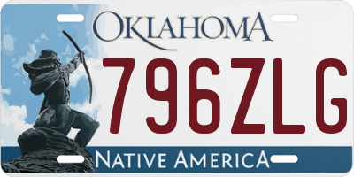 OK license plate 796ZLG