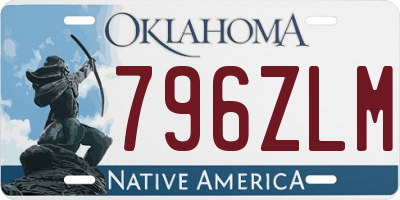 OK license plate 796ZLM