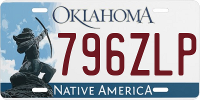 OK license plate 796ZLP