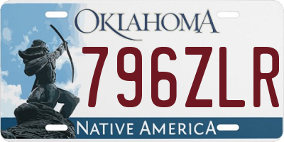 OK license plate 796ZLR