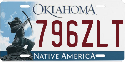 OK license plate 796ZLT