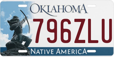 OK license plate 796ZLU