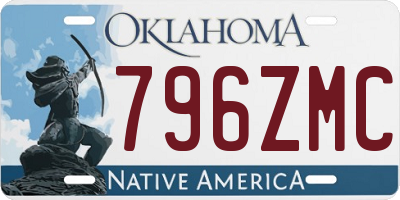 OK license plate 796ZMC