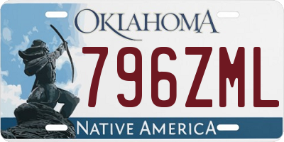 OK license plate 796ZML