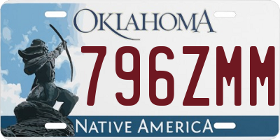 OK license plate 796ZMM