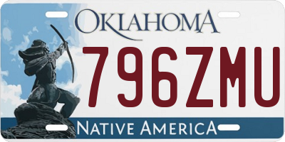 OK license plate 796ZMU
