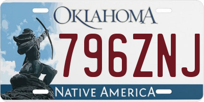 OK license plate 796ZNJ