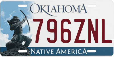 OK license plate 796ZNL