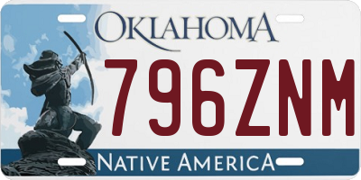 OK license plate 796ZNM