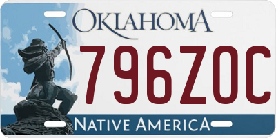OK license plate 796ZOC
