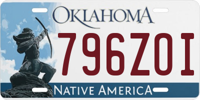 OK license plate 796ZOI