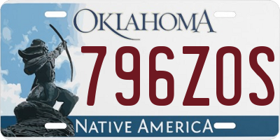 OK license plate 796ZOS