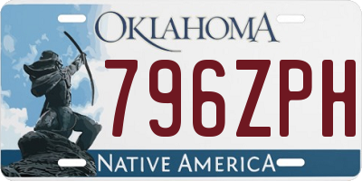 OK license plate 796ZPH