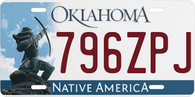 OK license plate 796ZPJ