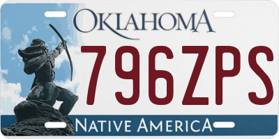 OK license plate 796ZPS