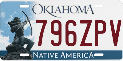 OK license plate 796ZPV