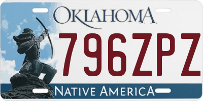 OK license plate 796ZPZ