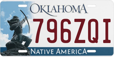 OK license plate 796ZQI