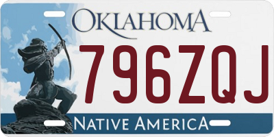 OK license plate 796ZQJ