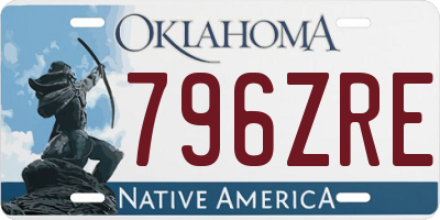 OK license plate 796ZRE