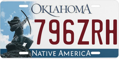 OK license plate 796ZRH