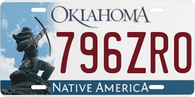 OK license plate 796ZRO