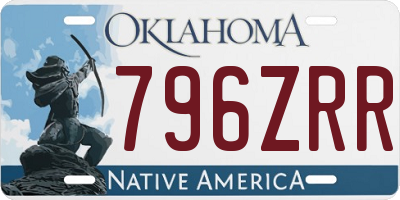 OK license plate 796ZRR
