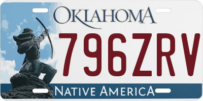 OK license plate 796ZRV