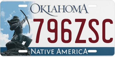OK license plate 796ZSC